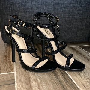 Black Studded Heels